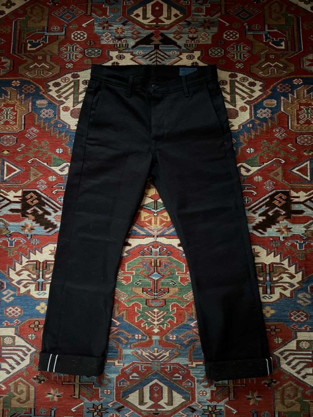 Imogene + Willie Black Indigo Nep Selvedge Denim Pants, Size 32, Made in USA